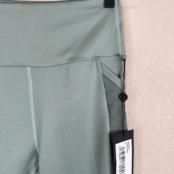 Marchesa Active Olivia Biker Shorts Size Small Sage Green Side Mesh Athletic - Picture 6 of 14